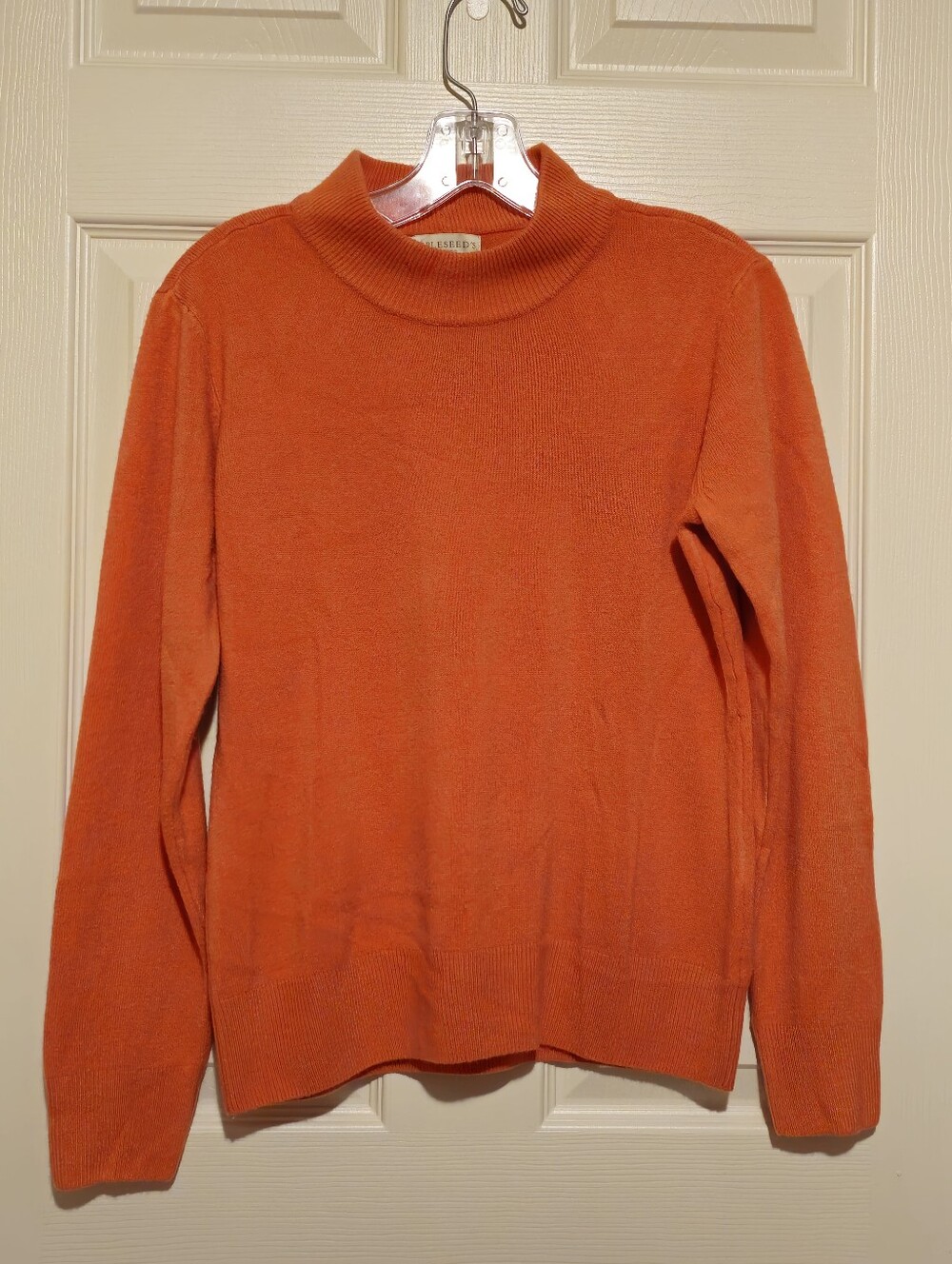Vintage Appleseed's Petites Orange Coral Mock Turtleneck Sweater Sz PM